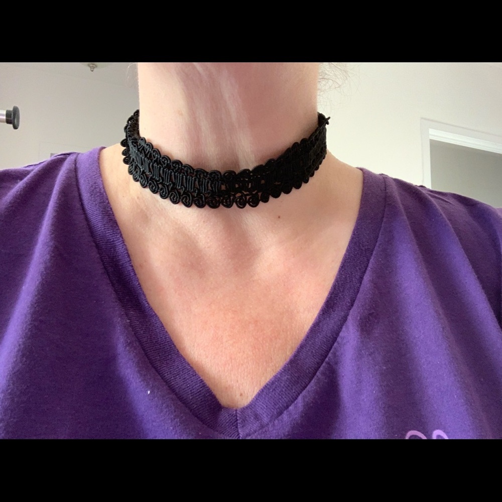 Black macrame choker. Sexy and Bohemian!